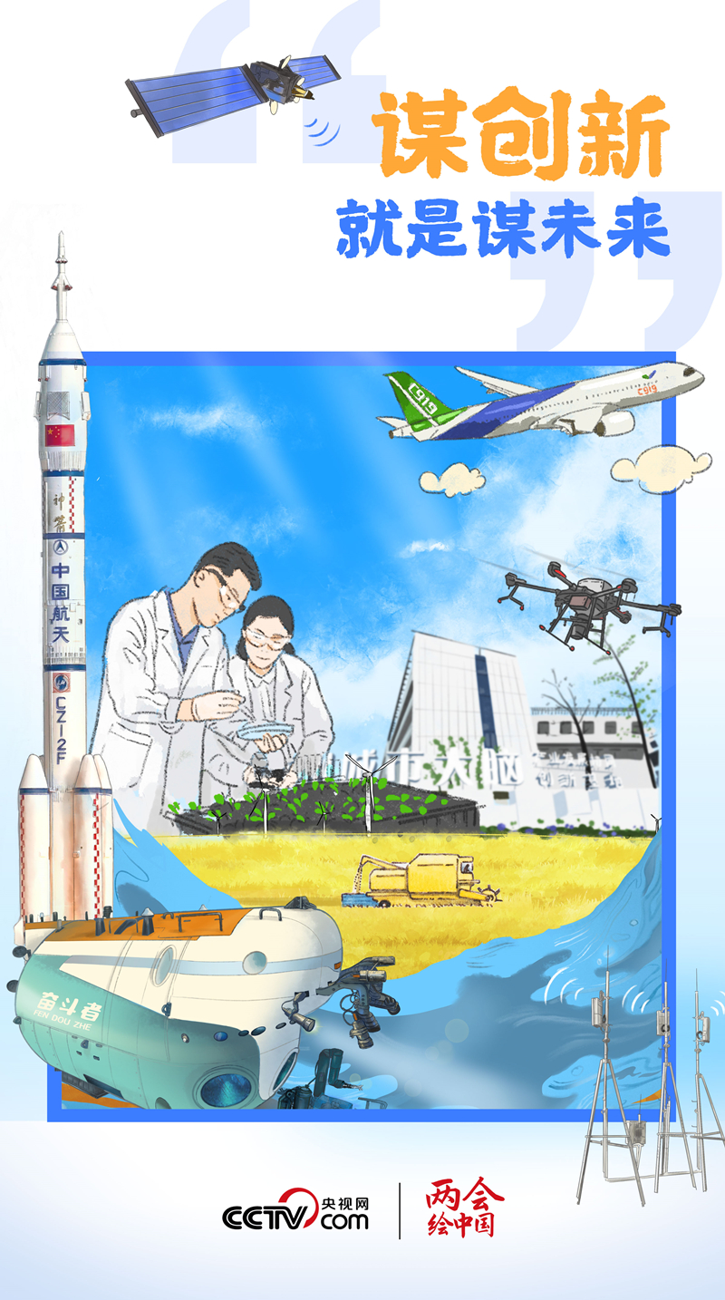 两会绘中国|“谋创新就是谋未来” 两会绘中国|“谋创新就是谋未来”