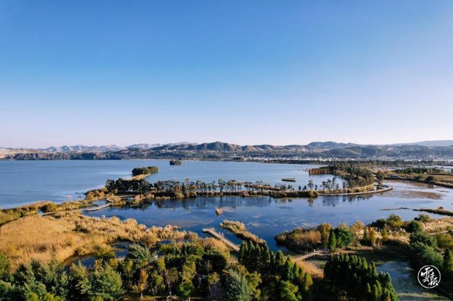 滇池南岸湿地风光美如画(图源:云报客户端)