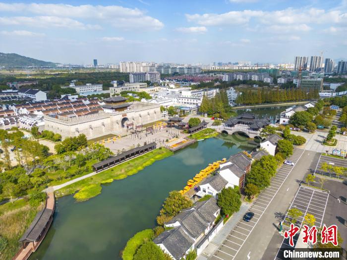 滕头村航拍一景。 滕头村供图 滕头村航拍一景。 滕头村供图