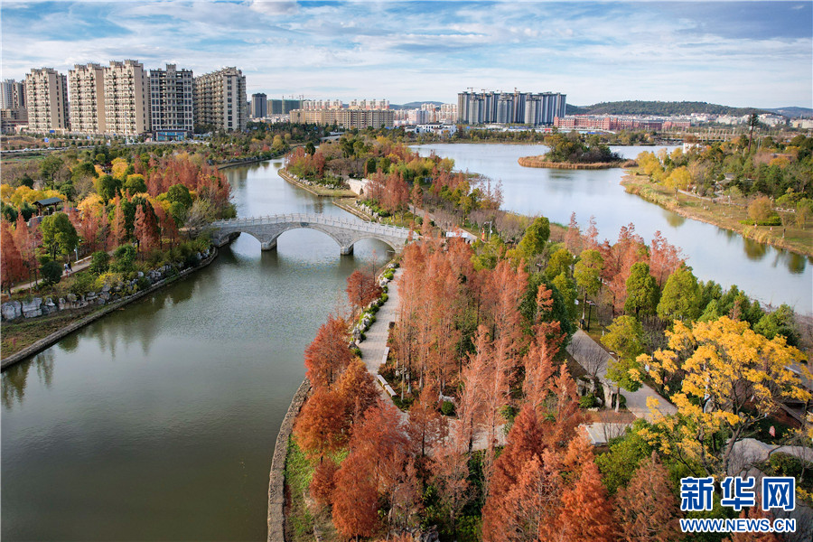 曲靖冬日城市色彩斑斓