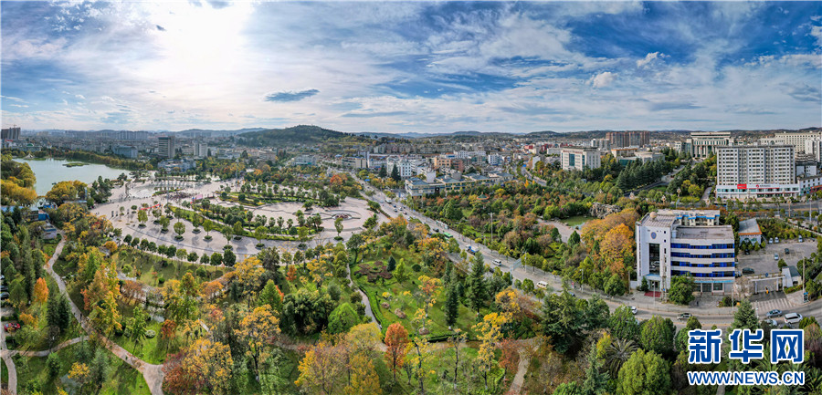 曲靖冬日城市色彩斑斓