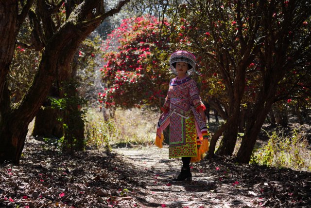 当地群众到利东山踏春赏花 刘子安摄 (8).JPG