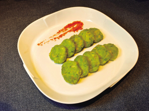 鲜虾豆泥煎苦刺花