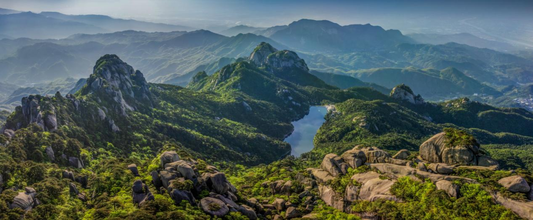 组天柱山炼丹湖天柱山大峡谷桃源湖天柱山天仙峡景区天柱山霞光映主峰