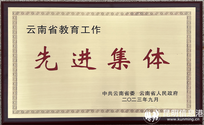 云南省教育工作先进集体奖牌