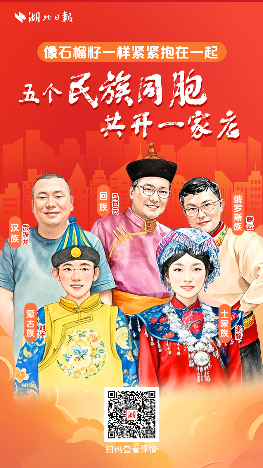 文化中国行|五个民族同胞共开一家店 文化中国行|五个民族同胞共开一家店