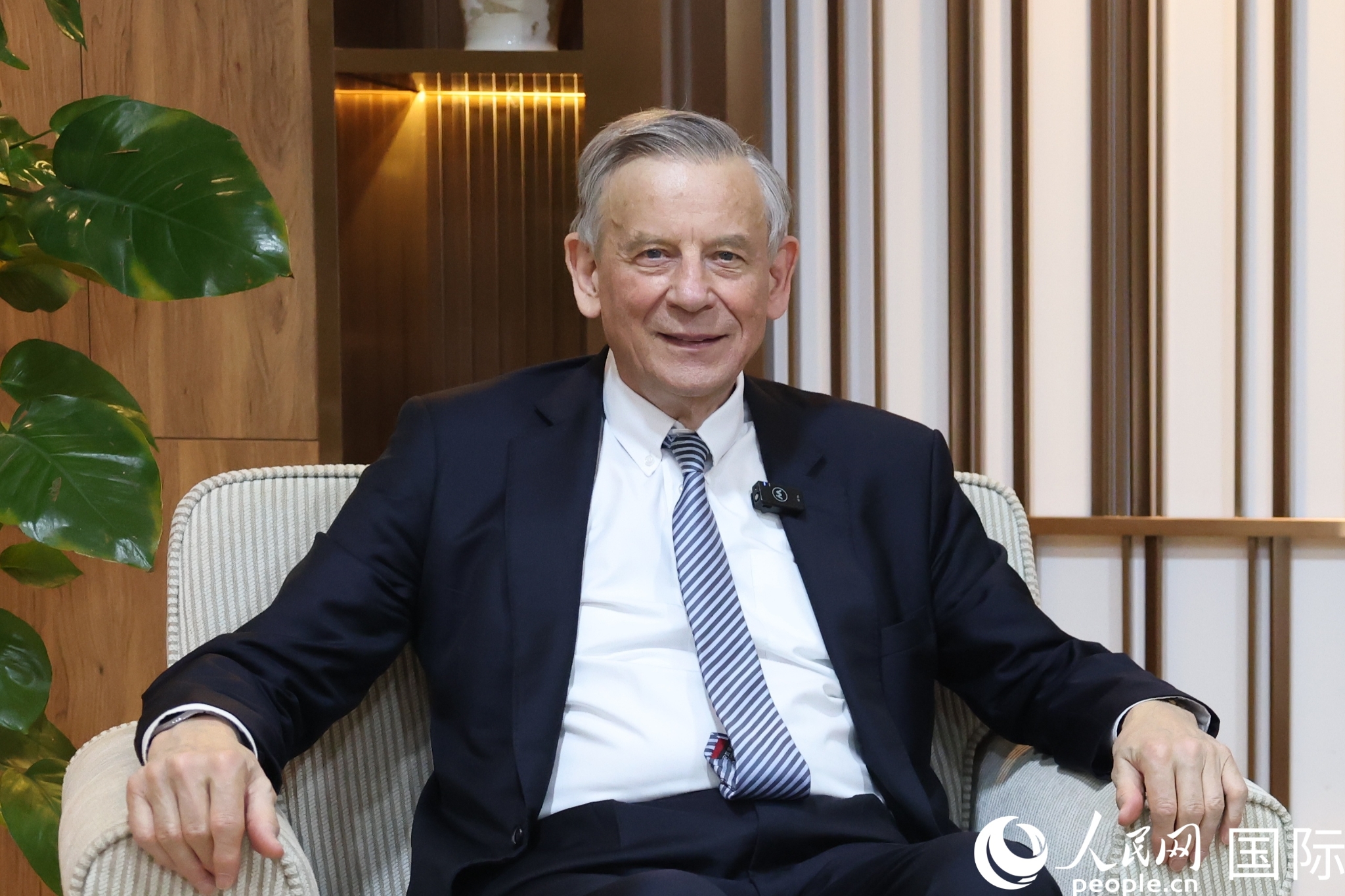 赫尔曼·西蒙接受人民网采访。人民网记者 余乐摄