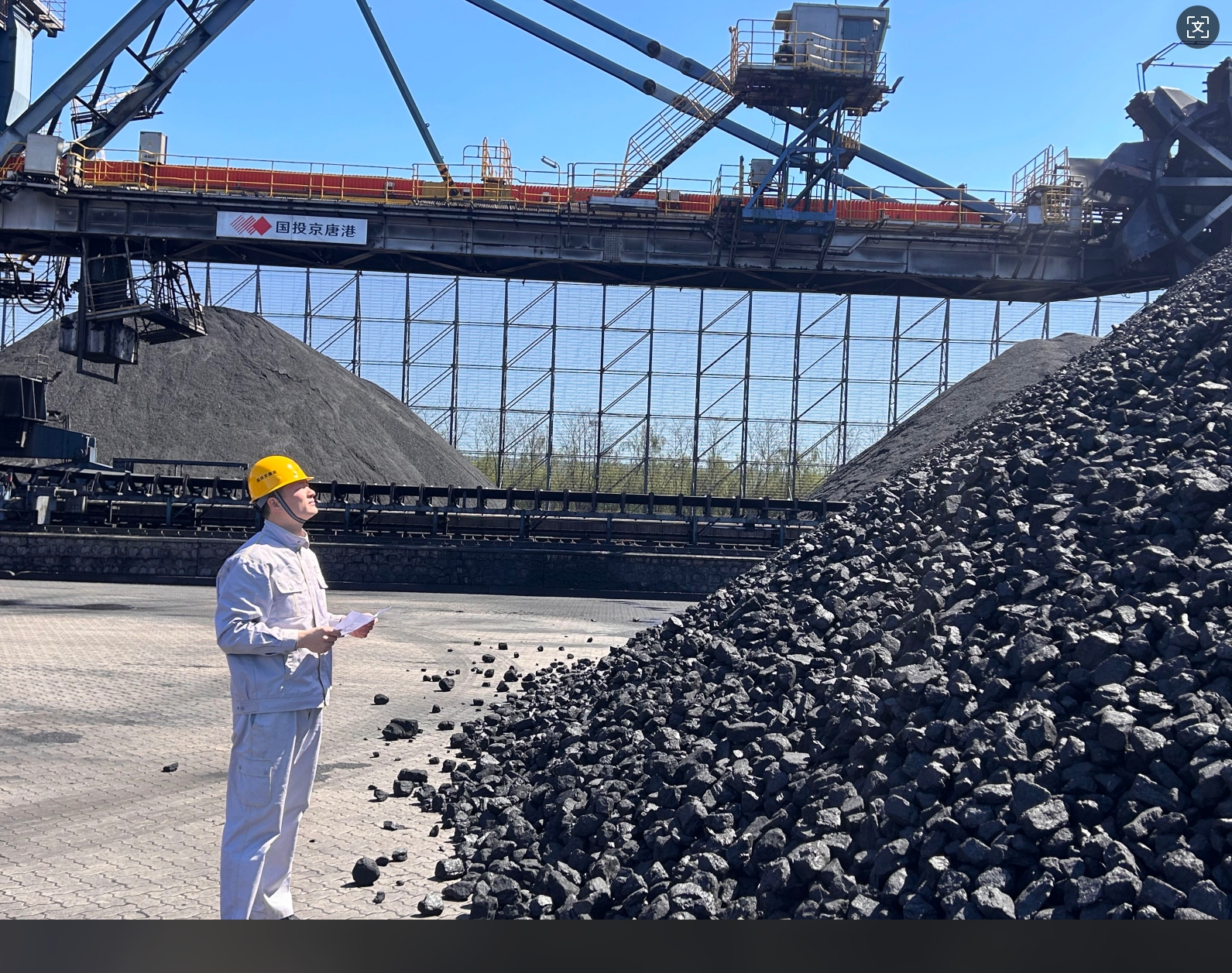 史东岳在煤炭堆场逐垛核查盘点。受访者供图