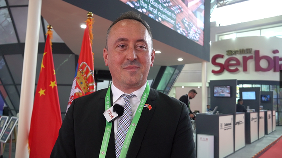 Danijel Nikolic, assistant secretary general of the government of the Republic of Serbia, attends  the third China International Supply Chain Expo in Beijing on July 16, 2025. (Photo: China News Network/Gong Weiwei)