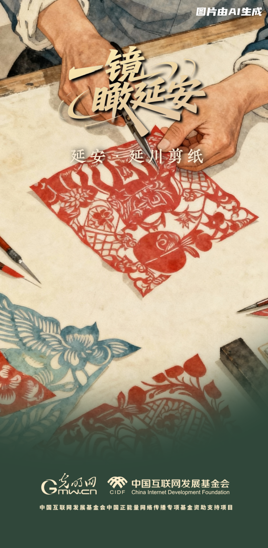 【一镜瞰延安·AI海报】跟着这些非遗文化，感受老区风土人情