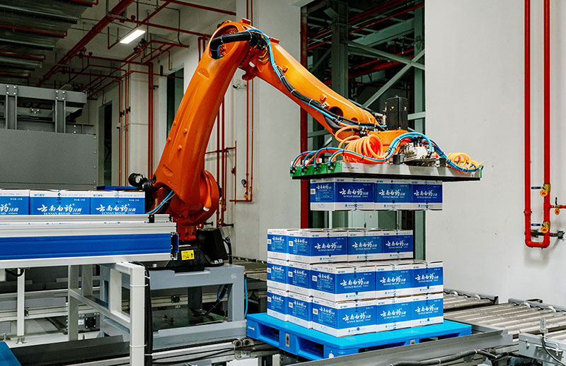 云南白药智慧工厂牙膏生产线。云南白药集团供图