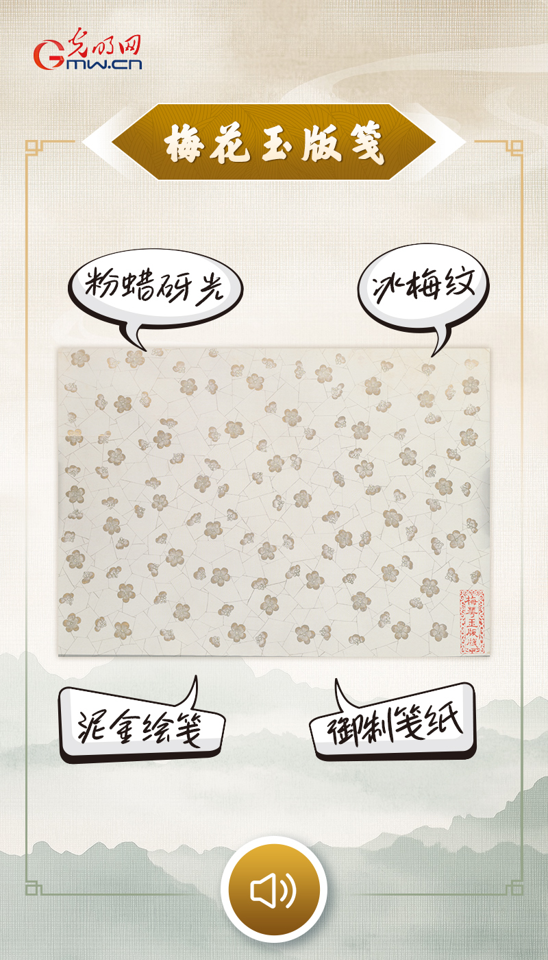 “文物会说话”有声海报｜它是会“开花”的宫廷专用纸张