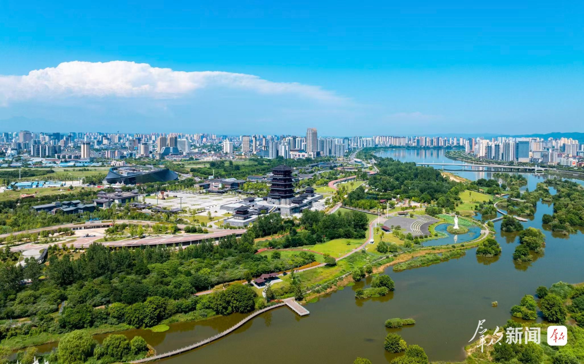汉中市天汉湿地公园。