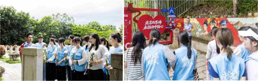 图7西双版纳小分队缅怀先烈、界碑描红 图7西双版纳小分队缅怀先烈、界碑描红