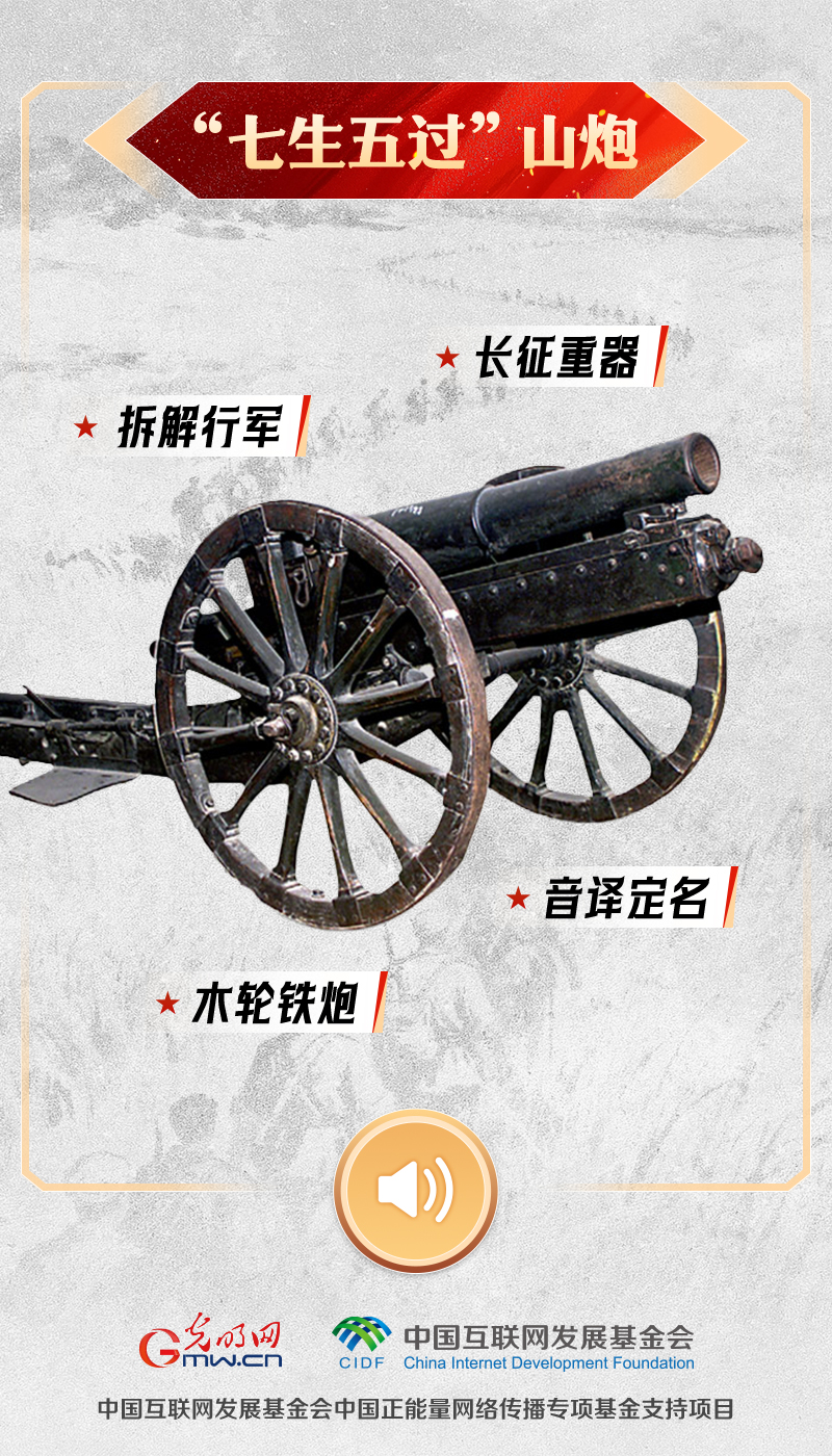 【红星照耀中国】有声海报|聆听长征九秩回响,让这些文物亲口对你说 “七生五过”山炮