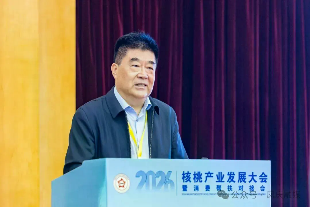 核桃产业培育工程项目工作组召集人、中国农科院农产品加工研究所首席科学家王强做主旨演讲.jpg
