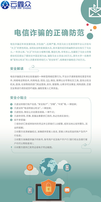 电信诈骗的正确防范