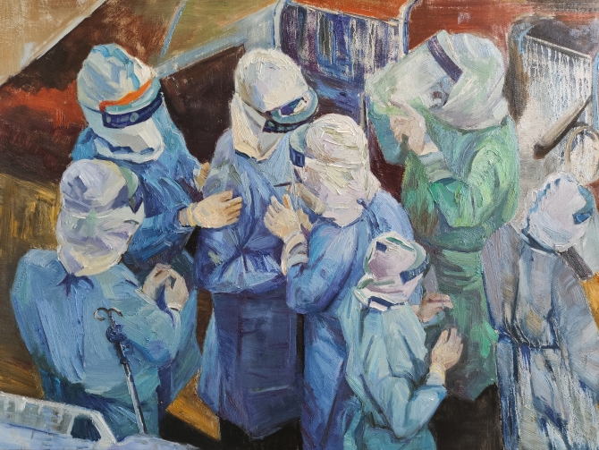 《前线战疫1》-油画-杨波(晋宁区文化馆) 《前线战疫1》-油画-杨波(晋宁区文化馆)
