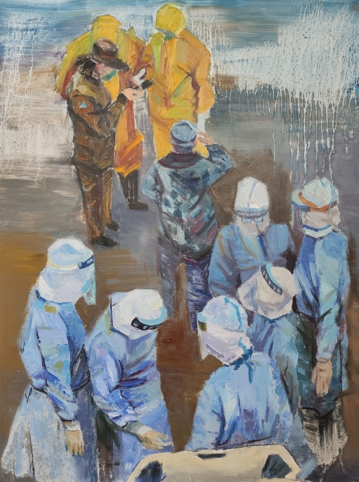 《前线战疫2》-油画-杨波(晋宁区文化馆) 《前线战疫2》-油画-杨波(晋宁区文化馆)