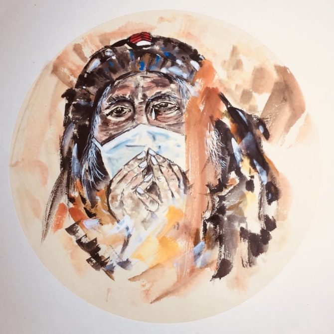 《天佑中华》-中国画-安志坚(晋宁区文化馆) 《天佑中华》-中国画-安志坚(晋宁区文化馆)