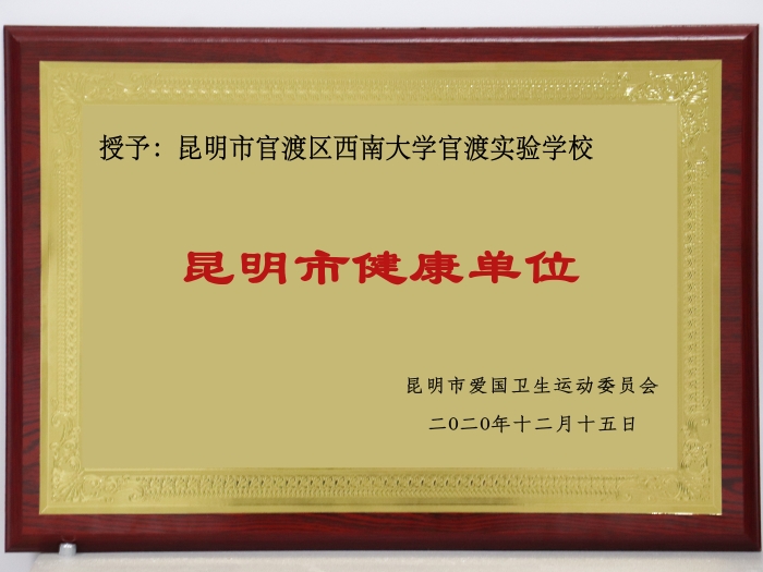 4 2020年12月昆明市健康单位