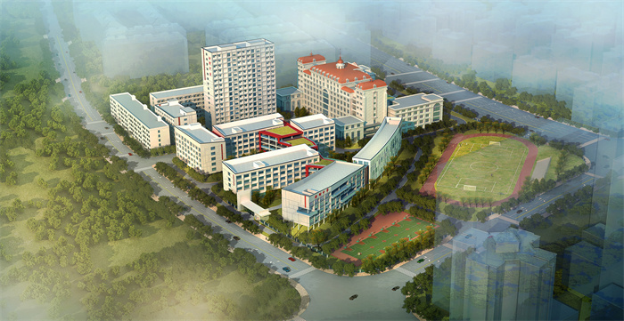 浙附中学鸟瞰图