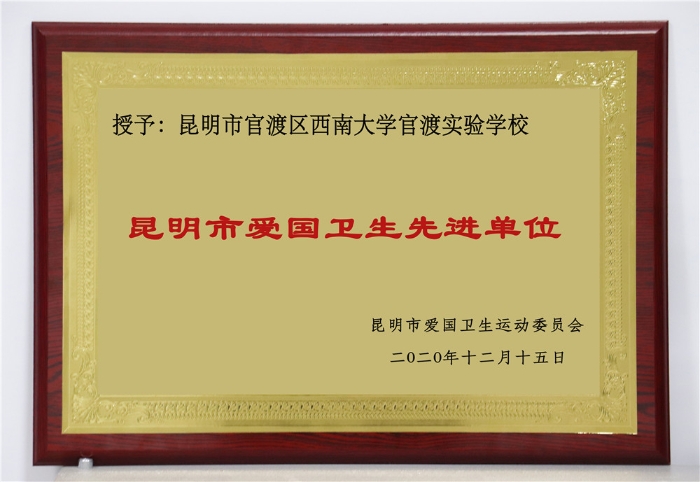 6 2020年12月昆明市爱国卫生先进单位
