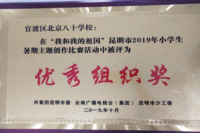 “我和我的祖国”主题创作比赛优秀组织奖 “我和我的祖国”主题创作比赛优秀组织奖