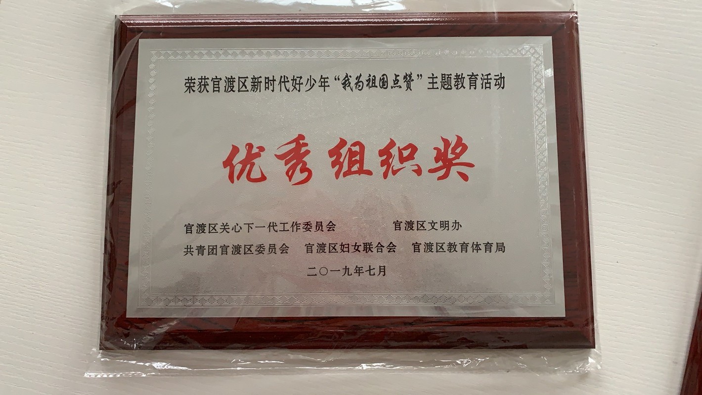 “我为祖国点赞”优秀组织奖