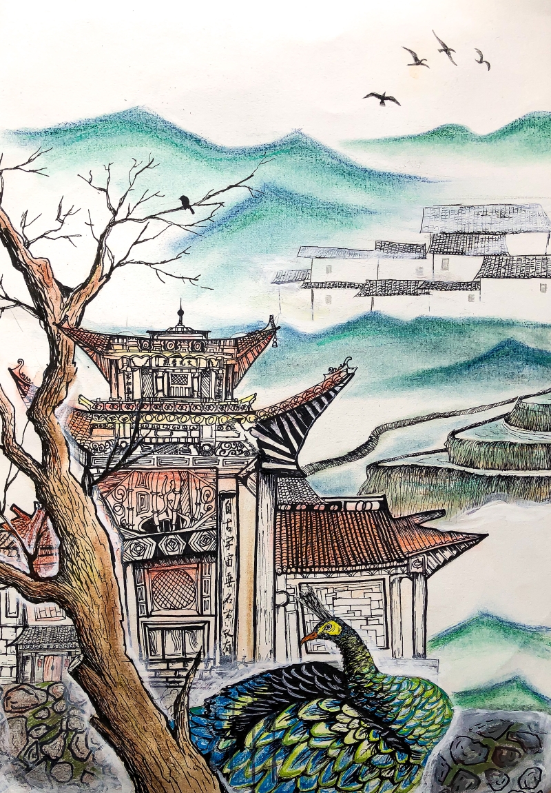 昆理工附小   六4班  杨震东 《醉美云南》