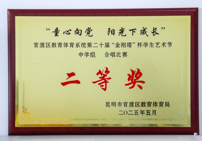 “童心向党阳光下成长”官渡区就“金刚塔”杯学生艺术节中学组合唱比赛二等奖 “童心向党阳光下成长”官渡区就“金刚塔”杯学生艺术节中学组合唱比赛二等奖